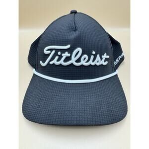 Mens Titleist Black & White T Series Rope Snap Back Golf Hat